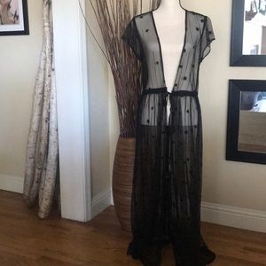 Torrid: Sheer Duster Cardigan with Tie Waist